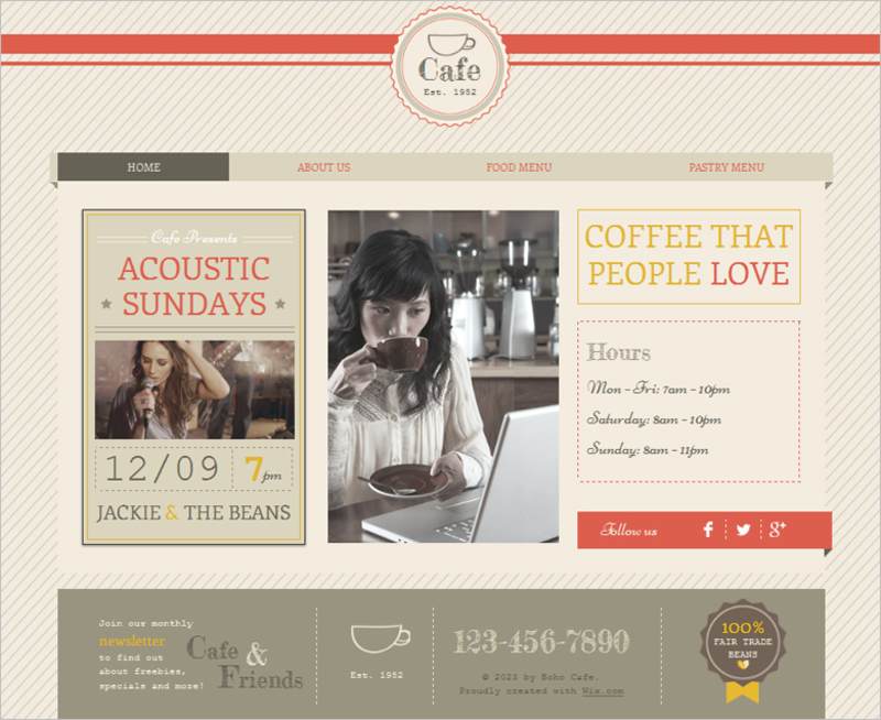 Xu hướng thiết kế website cafe hiện nay (Nguồn: Internet)
