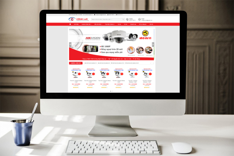 Mẫu giao diện website bán hàng camera (Nguồn: Internet)