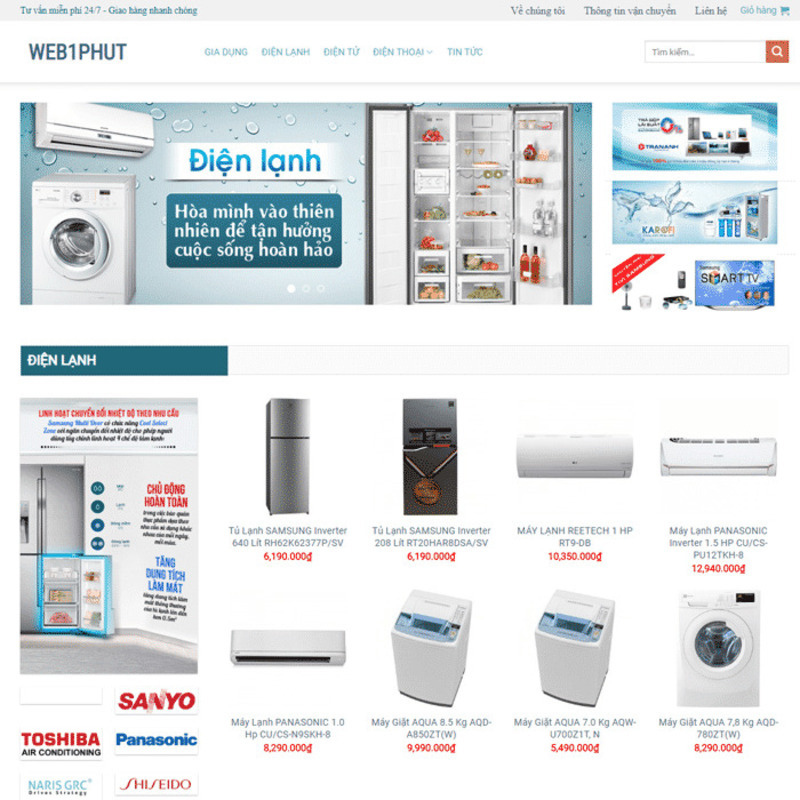 Xu hướng thiết kế giao diện website bán hàng điện lạnh 2024 (Nguồn: Internet)
