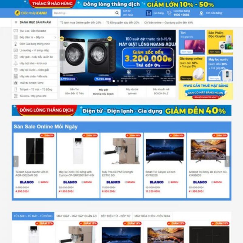 Lựa chọn mẫu giao diện website bán hàng điện lạnh phù hợp (Nguồn: Internet)