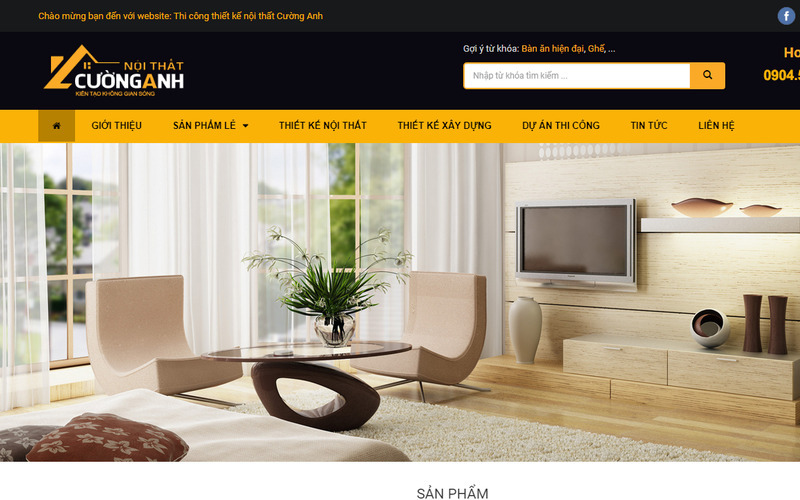 Mẫu giao diện website giới thiệu dự án kiến trúc (Nguồn: Internet)