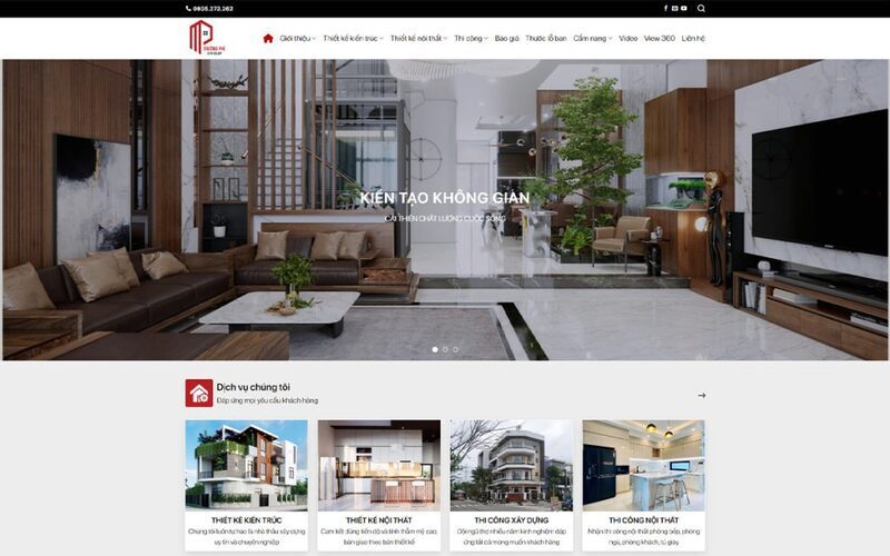 Mẫu giao diện website với bố cục hài hòa (Nguồn: Internet)