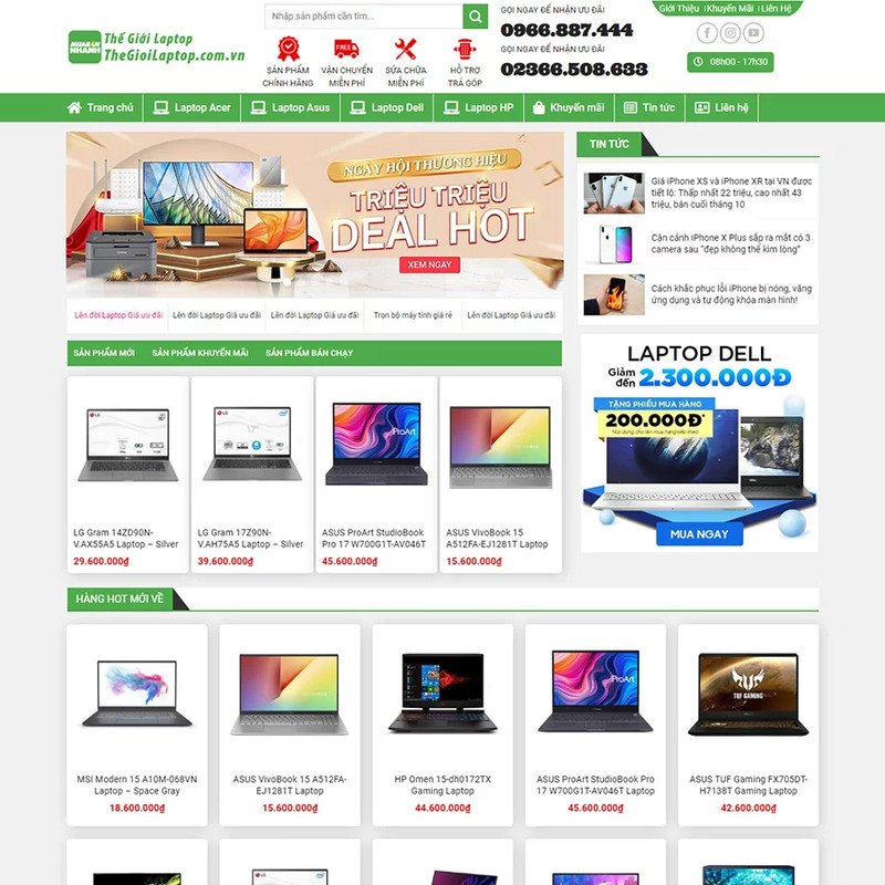 Tiêu chí lựa chọn mẫu giao diện website bán laptop chuẩn SEO (Nguồn: Internet)