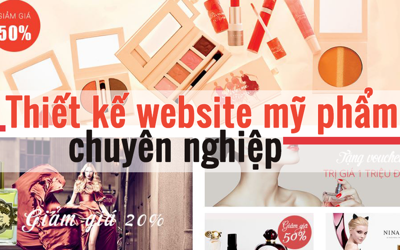 Mẫu giao diện website bán hàng mỹ phẩm có màu sắc hài hoà (Nguồn: Internet)