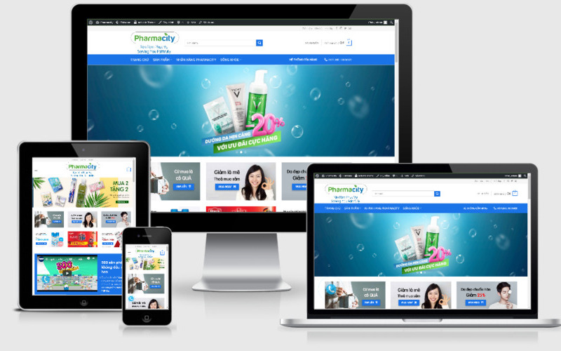Mẫu giao diện website bán hàng nhà thuốc dễ dàng quản lý (Nguồn: Internet)