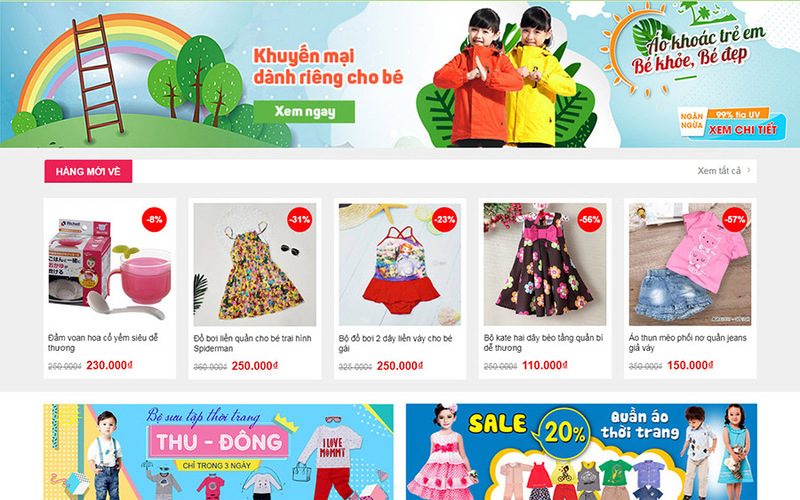 Bố cục mẫu giao diện website bán hàng thời trang hài hòa (Nguồn: Internet)