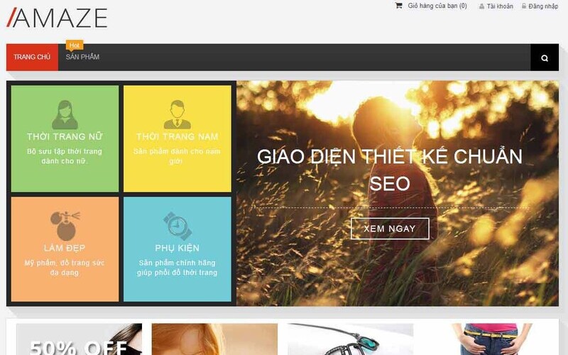 Mẫu giao diện website bán hàng thời trang hiện đại (Nguồn: Internet)