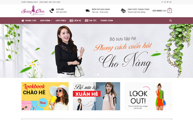 Mẫu giao diện website bán hàng thời trang thân thiện (Nguồn: Internet)