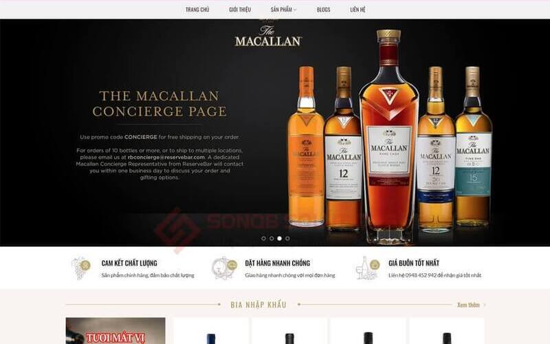 Yếu tố cần có của mẫu giao diện website bán rượu (Nguồn: Internet)