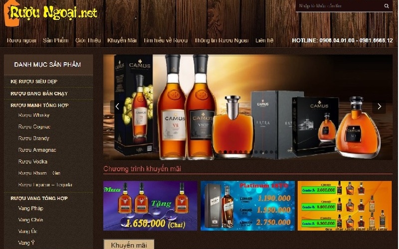 Chọn mẫu giao diện website bán rượu phù hợp (Nguồn: Internet)
