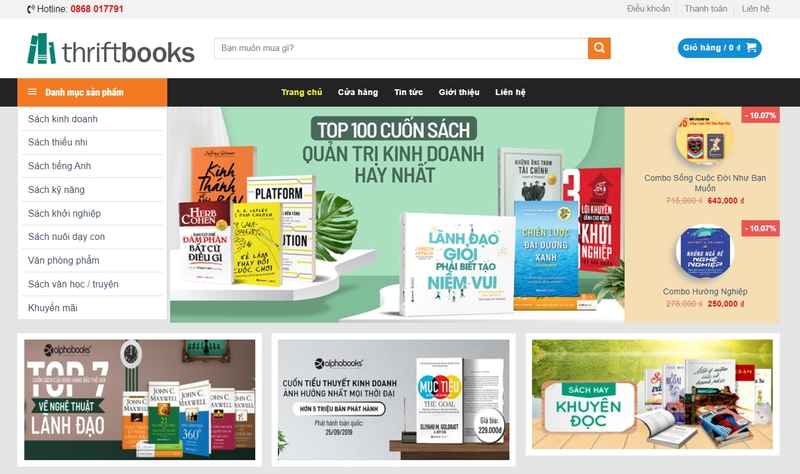 Mẫu giao diện website bán sách là gì? (Nguồn: Internet)