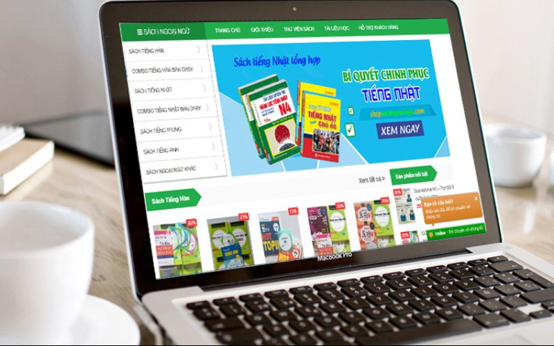 Thiết kế mẫu giao diện website bán sách (Nguồn: Internet)