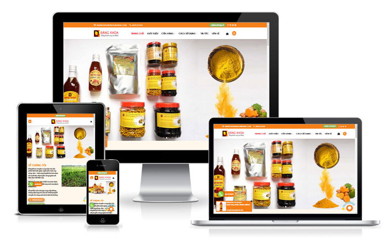 Mẫu giao diện website bán tinh bột (Nguồn: Internet)
