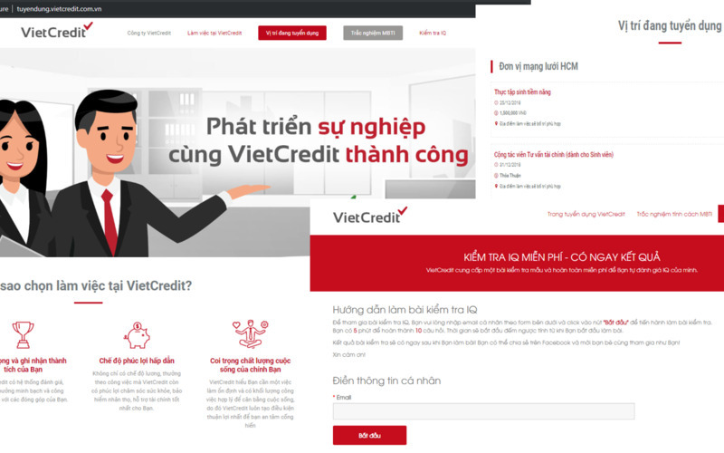 Mẫu giao diện website giới thiệu công ty tuyển dụng (Nguồn: Internet)