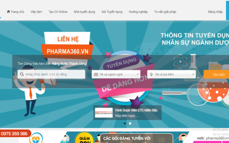 Mẫu giao diện website giới thiệu công ty tuyển dụng chuyên nghiệp (Nguồn: Internet)