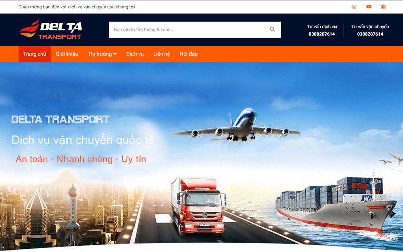 Chọn mẫu giao diện website giới thiệu dịch vụ vận chuyển phù hợp (Nguồn: Internet)