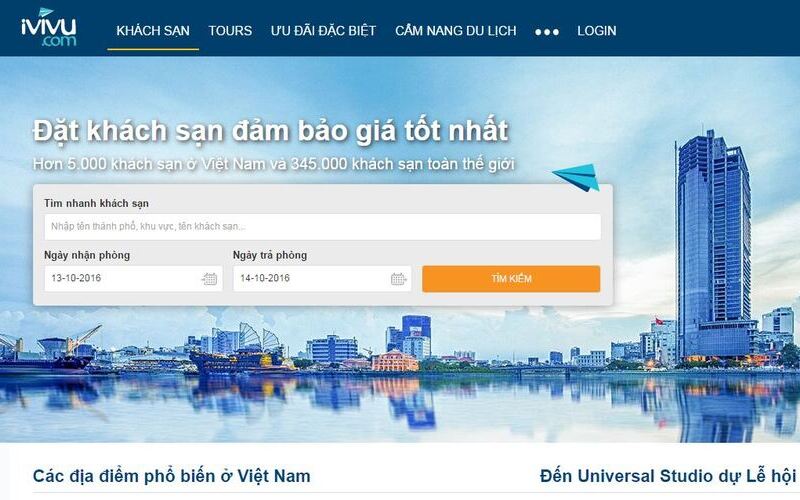 Mẫu website giới thiệu công ty du lịch tối giản và hiện đại (Nguồn: Internet)