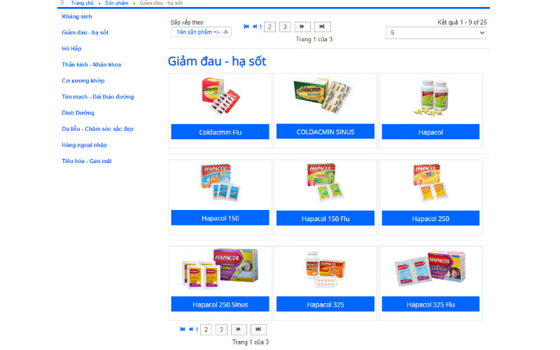 Các tính năng của mẫu website giới thiệu công ty dược phẩm (Nguồn: Internet)