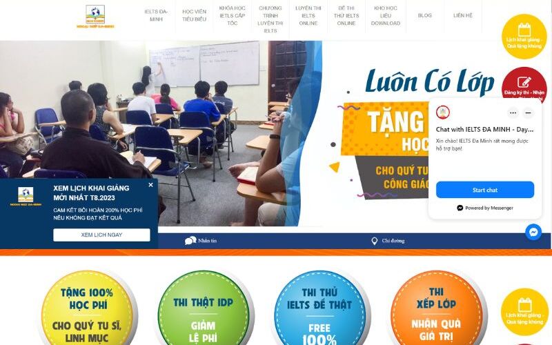 Website giới thiệu công ty giáo dục (Nguồn: Internet)