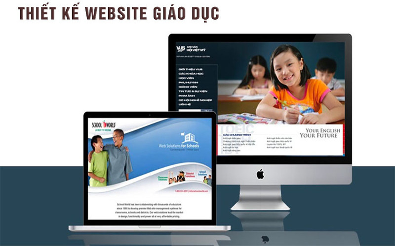 Thiết kế mẫu website giới thiệu công ty giáo dục chuyên nghiệp (Nguồn: Internet)
