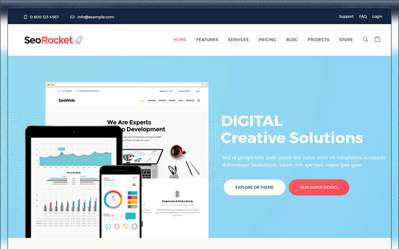 Mẫu website giới thiệu công ty marketing (Nguồn: Internet)