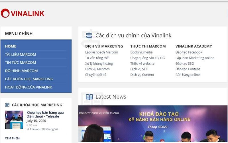 Các tính năng của mẫu website giới thiệu công ty marketing (Nguồn: Internet)