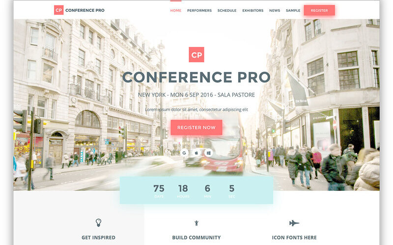 Mẫu website giới thiệu công ty tổ chức sự kiện (Nguồn: Internet)