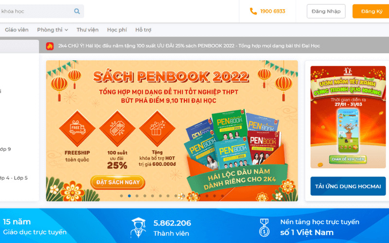 Mẫu website giới thiệu dịch vụ đào tạo (Nguồn: Internet)