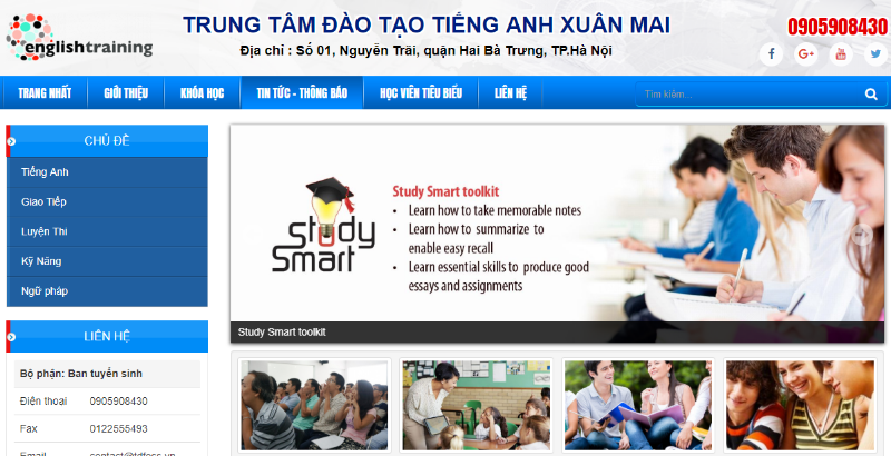 Các tính năng cần có của mẫu website giới thiệu dịch vụ đào tạo (Nguồn: Internet)