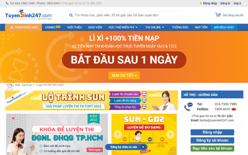 Mẫu website giới thiệu dịch vụ đào tạo chuyên nghiệp (Nguồn: Internet)