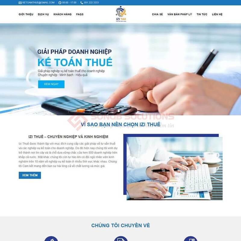 Các tính năng cần có của mẫu website giới thiệu dịch vụ kế toán (Nguồn: Internet)