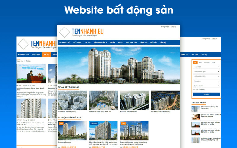 Mẫu website giới thiệu dự án bất động sản (Nguồn: Internet)