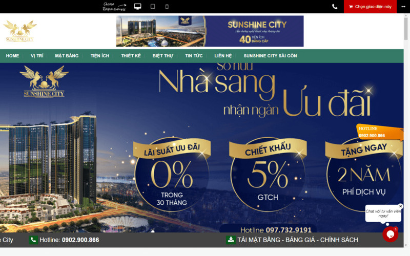 Mẫu website giới thiệu dự án bất động sản giúp tạo dựng thương hiệu (Nguồn: Internet)