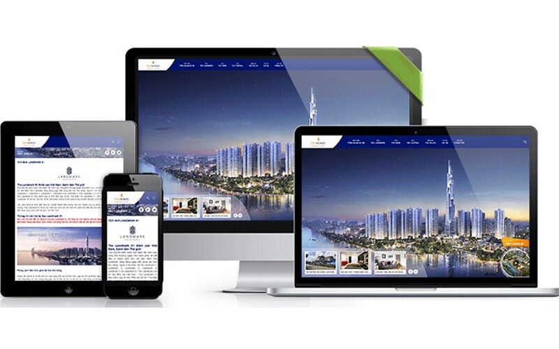 Mẫu website giới thiệu dự án bất động sản đẹp và chuyên nghiệp (Nguồn: Internet)
