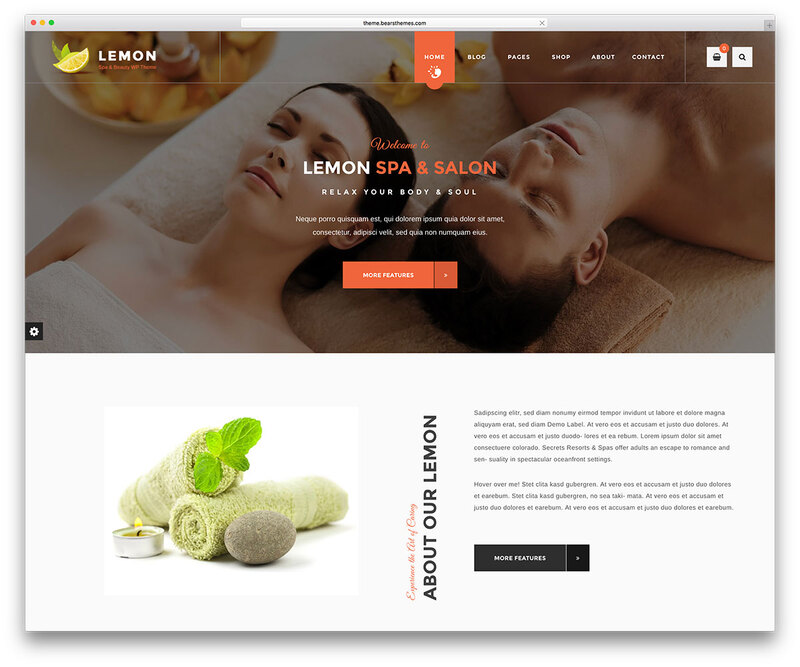 Mẫu website spa tối giản (Nguồn: Internet)
