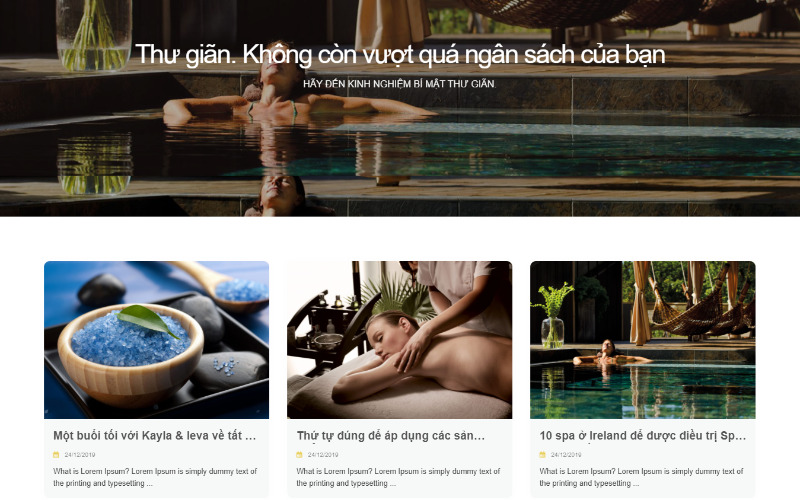 Top các mẫu website giới thiệu spa đẹp (Nguồn: Internet)