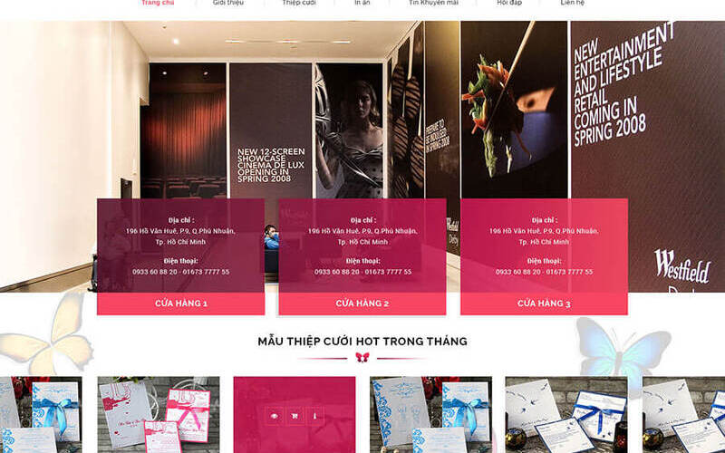 Mẫu website giới thiệu studio (Nguồn: Internet)